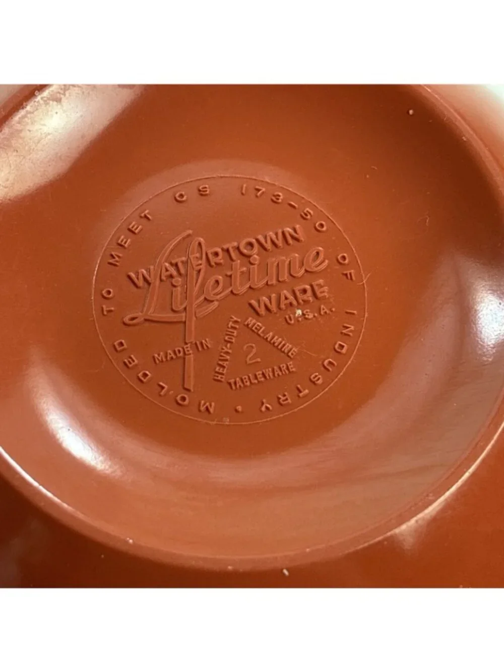 Vintage Watertown Lifetime Melmac Brunt Orange Sugarbowl